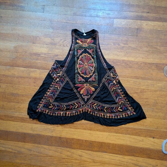 Free People embroidered sleeveless tunic - Picture 1 of 4
